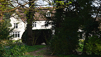 Higham Gobion Manor from the churchyard April 2015